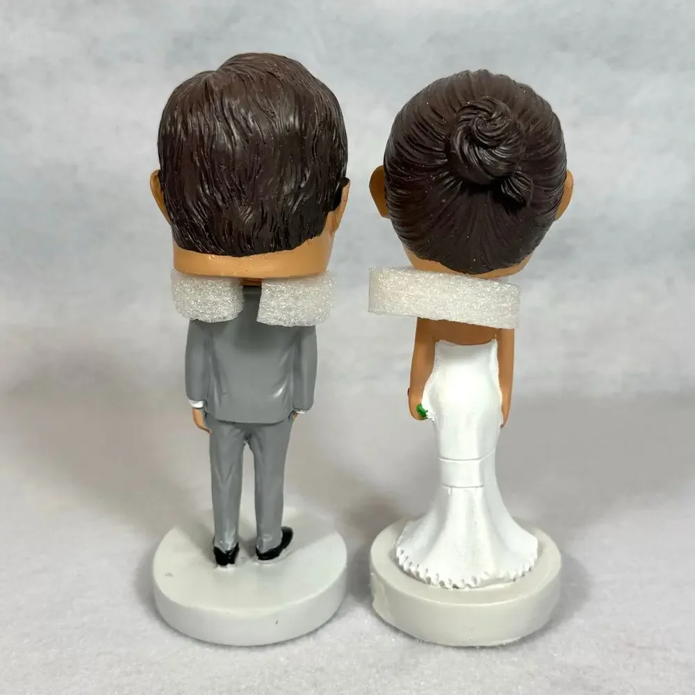 State Farm Bobblehead Set Bride & Groom You Photo Frame w/Box